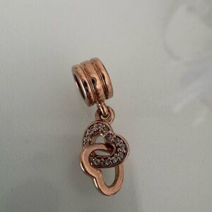 Pandora Rose Gold Heart Charm with Crystals